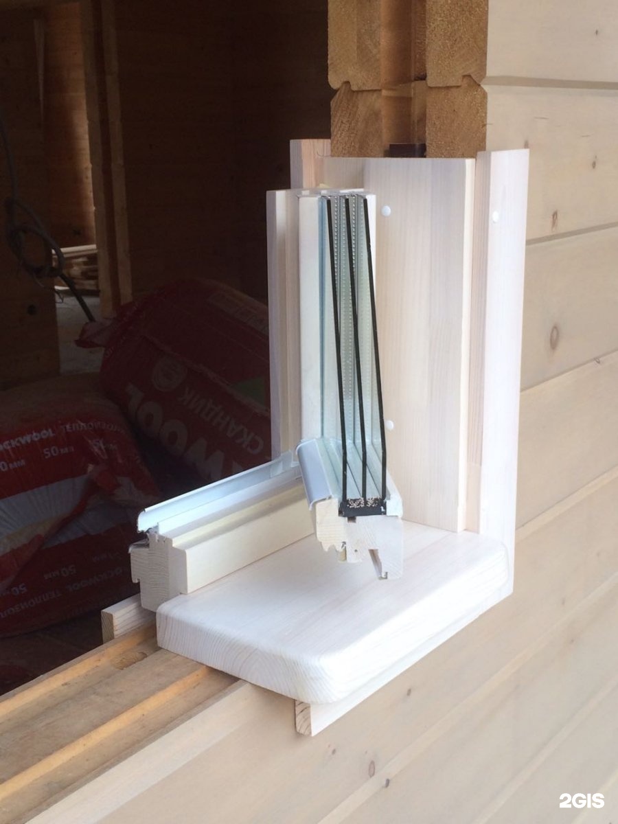 окосячка окон в деревянном доме фото