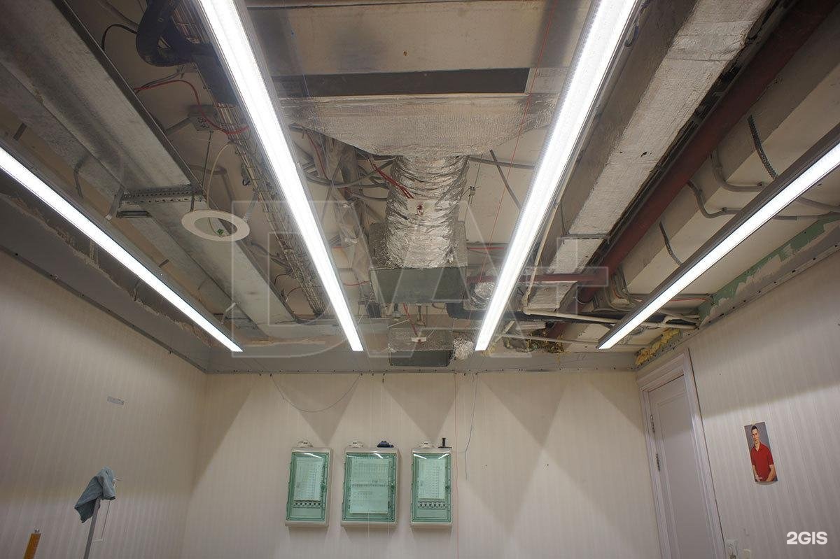 линейные светильники под натяжным потолком