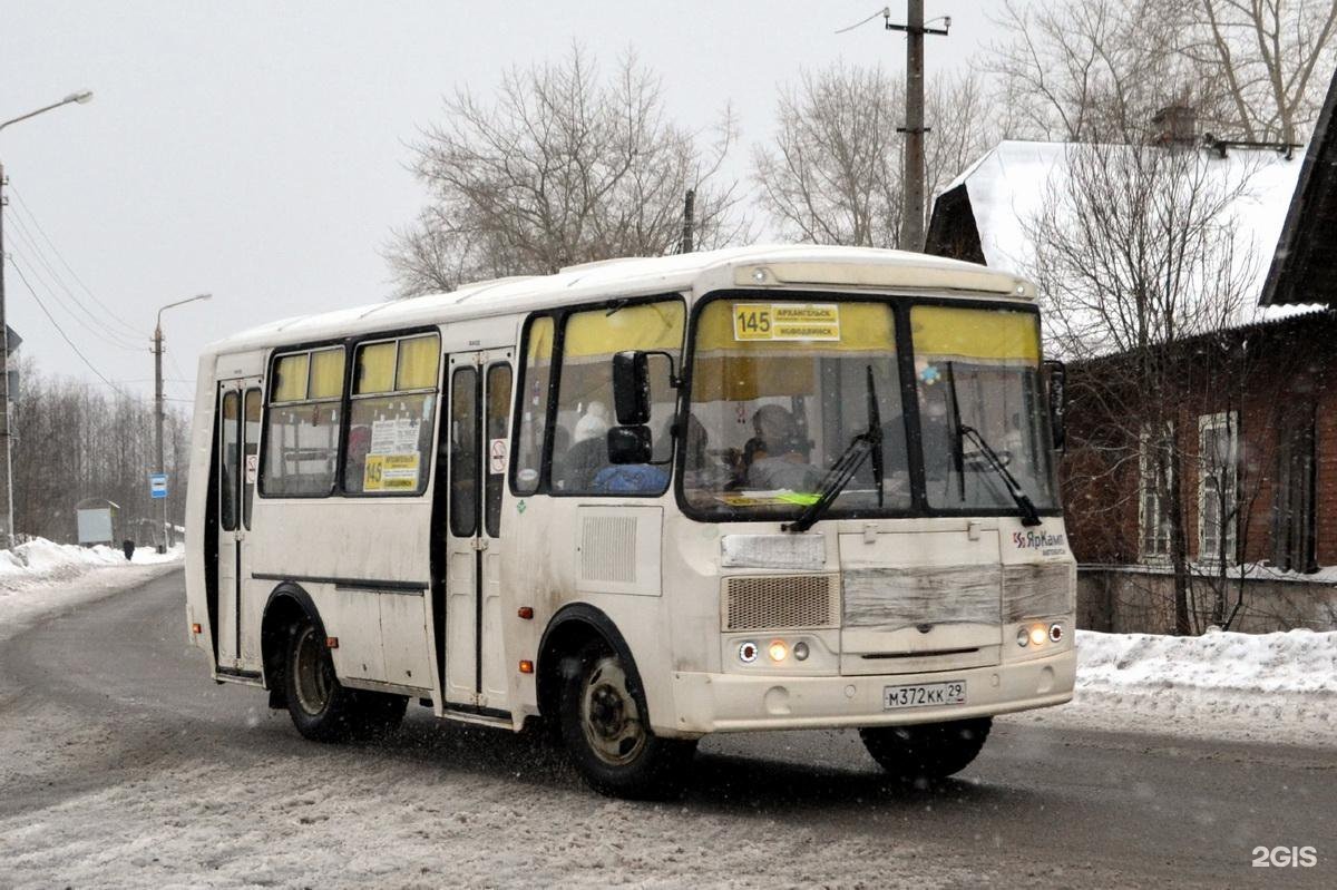 Автобус 145 маршрут остановки. ПАЗ 372. Автобус 145 Новодвинск Архангельск. ПАЗ 32054 Архангельск. Маршрут 145 автобуса Архангельск.