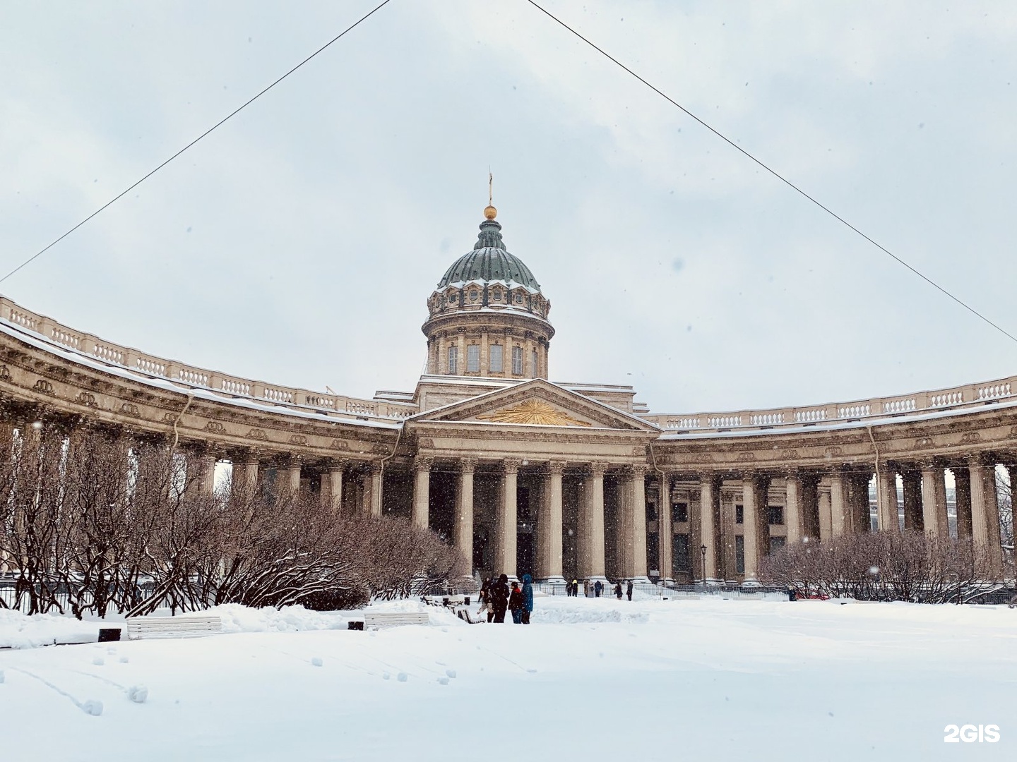 Казанский собор зимой